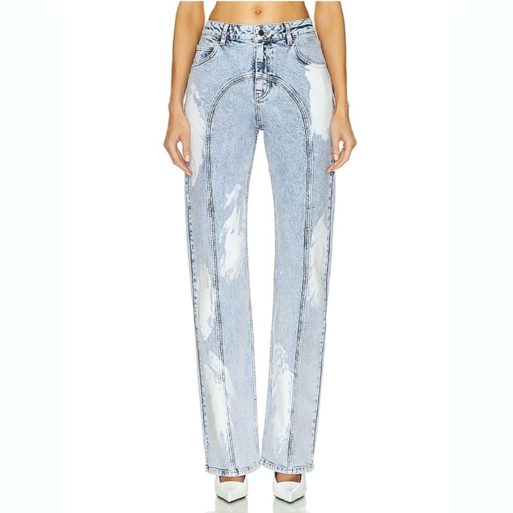 AKNVAS sz 26 Laurens Jeans in Acid Wash Relaxed Straight Cotton Stretch